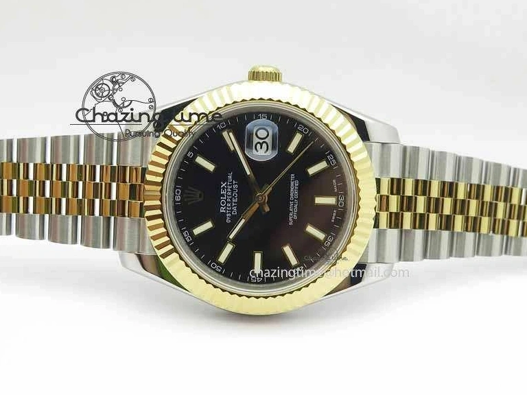 0416 DateJust II 41mm SS YG BP Maker Best Edition Black Dial On Jubilee Bracelet A Lightweight 3670